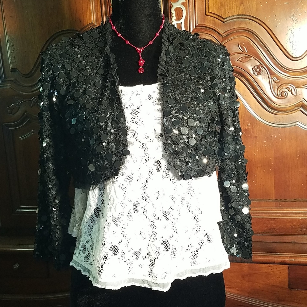 CHIC BLINGED OUT Betsey Johnson SHRUG